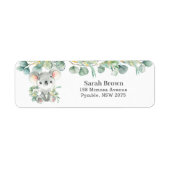 Koala Greenery Eucalyptus Return Address Label (Voorkant)
