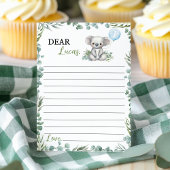 Koala Greenery Time Capsule Opmerking Bericht Kaar Bedankkaart