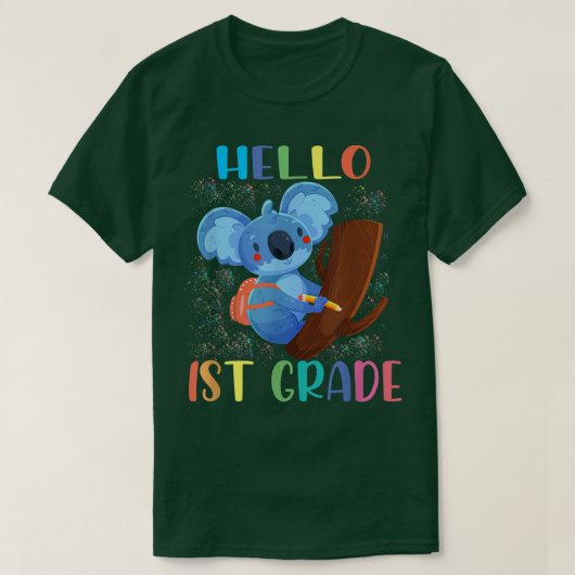 Koala Hallo eerste graad terug naar school T-shirt (Design voorkant)