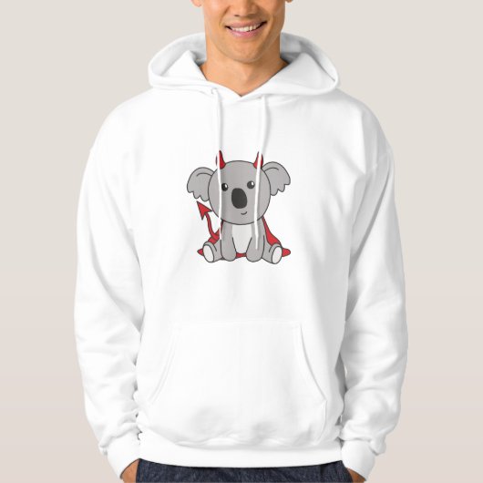 Koala Halloween Cute Devil Kinder Witches Costume Hoodie (Voorkant)