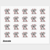 Koala Halloween Cute Devil Kinder Witches Costume Vierkante Sticker (Vel)