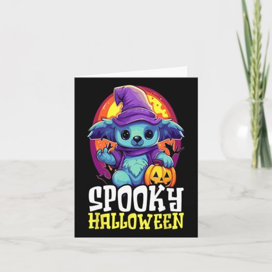 Koala Halloween Enge Trick or treat Spooky Koala Kaart (Voorkant)