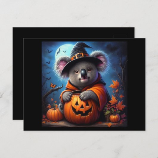 Koala Halloween kostuum Briefkaart (Voorkant / Achterkant)