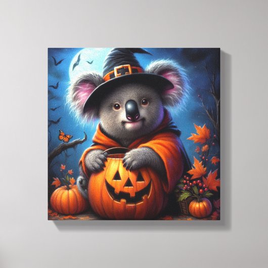Koala Halloween kostuum Canvas Afdruk (Voorkant)