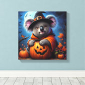 Koala Halloween kostuum Canvas Afdruk (Insitu (Houten vloer))
