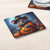 Koala Halloween kostuum Kartonnen Onderzetters (Schuin)
