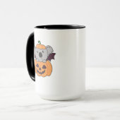 Koala Halloween Pumpkin Bat Costume Mok (Voorkant links)