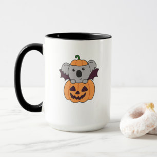 Koala Halloween Pumpkin Bat Costume Mok