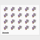 Koala Halloween Witch Kinderen Witch Costume Class Ronde Sticker (Vel)