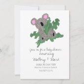 Koala Handgetekende Baby Shower Kaart (Voorkant)