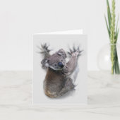 Koala Hang Op Rug Schattige Beer Australië Dier Bedankkaart (Voorkant)