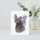 Koala Hang Op Rug Schattige Beer Australië Dier Briefkaart (Staand voorkant)