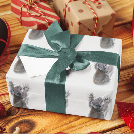 Koala Hang Op Rug Schattige Beer Australië Dier Cadeaupapier