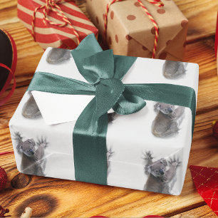 Koala Hang Op Rug Schattige Beer Australië Dier Cadeaupapier