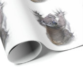 Koala Hang Op Rug Schattige Beer Australië Dier Cadeaupapier (Rol Hoek)