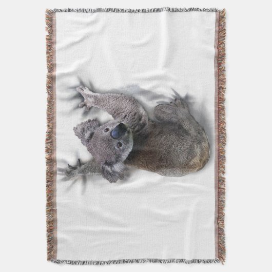 Koala Hang Op Rug Schattige Beer Australië Dier Deken (Voorkant Verticaal)