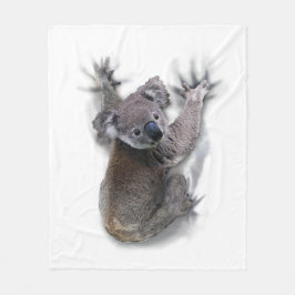 Koala Hang Op Rug Schattige Beer Australië Dier Fleece Deken