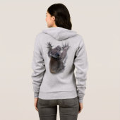 Koala Hang Op Rug Schattige Beer Australië Dier Hoodie (Achterkant volledig)