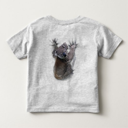 Koala Hang Op Rug Schattige Beer Australië Dier Kinder Shirts (Achterkant)