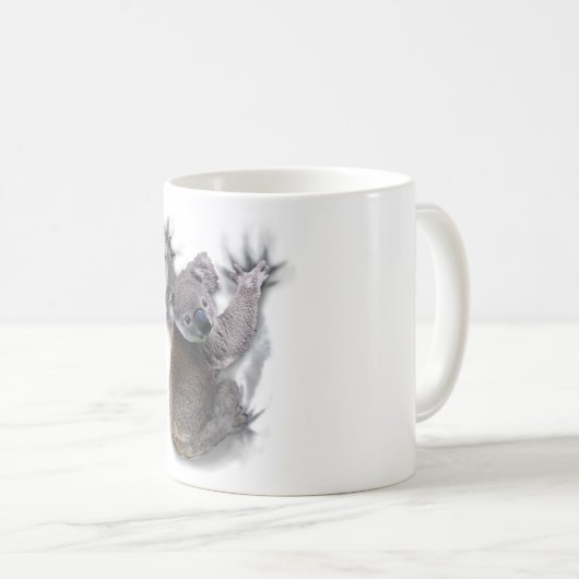 Koala Hang Op Rug Schattige Beer Australië Dier Koffiemok (Voorkant rechts)