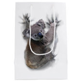 Koala Hang Op Rug Schattige Beer Australië Dier Medium Cadeauzakje (Achterkant)
