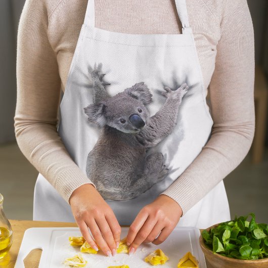Koala Hang Op Rug Schattige Beer Australië Dier Schort