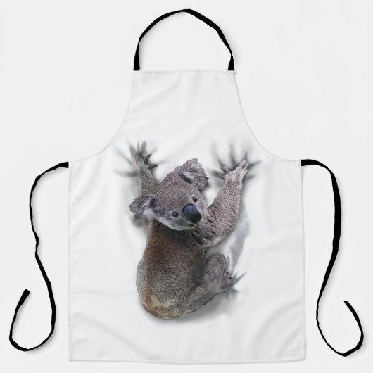 Koala Hang Op Rug Schattige Beer Australië Dier Schort (Voorkant)