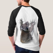 Koala Hang Op Rug Schattige Beer Australië Dier T-shirt (Achterkant)