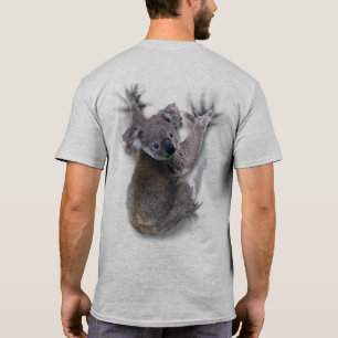 Koala Hang Op Rug Schattige Beer Australië Dier T-shirt