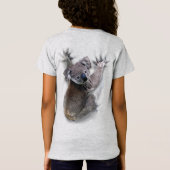 Koala Hang Op Rug Schattige Beer Australië Dier T-shirt (Achterkant)