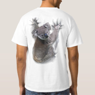 Koala Hang Op Rug Schattige Beer Australië Dier T-shirt