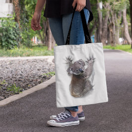 Koala Hang Op Rug Schattige Beer Australië Dier Tote Bag