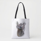 Koala Hang Op Rug Schattige Beer Australië Dier Tote Bag (Voorkant)