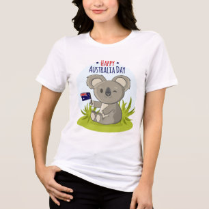 Koala Happy Australia Day FEESTDAGEN Tri-Blend Shirt