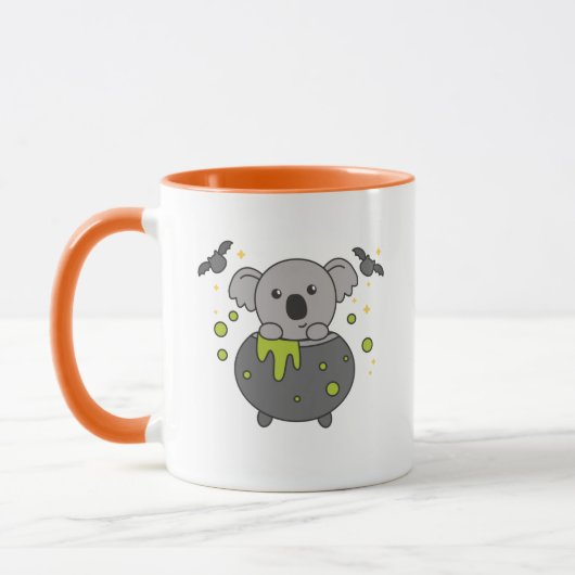 Koala Happy Halloween Cauldron Bat Mok (Links)