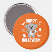 Koala Happy Halloween Pumpkin Bat Costume Magneet (Voorkant / Achterkant)
