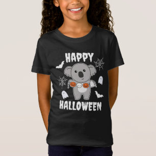 Koala Happy Halloween Pumpkin Bat Costume T-shirt