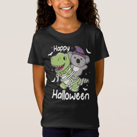 Koala Happy Halloween T-rex Mummy Costume T-shirt (Voorkant)