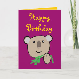 koala, HappyBirthday Kaart