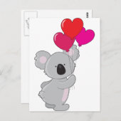 Koala Heart Balloons Briefkaart (Voorkant / Achterkant)