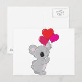 Koala Heart Balloons Briefkaart (Voorkant / Achterkant)