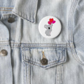 Koala Heart Balloons Ronde Button 5,7 Cm (In situ)