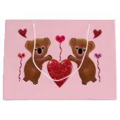 Koala Hearts Gift Bags Large Cadeautasje (Voorkant)