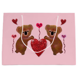 Koala Hearts Gift Bags Large Cadeautasje