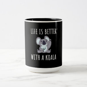 Koala - Het leven is beter met een Koala Tweekleurige Koffiemok