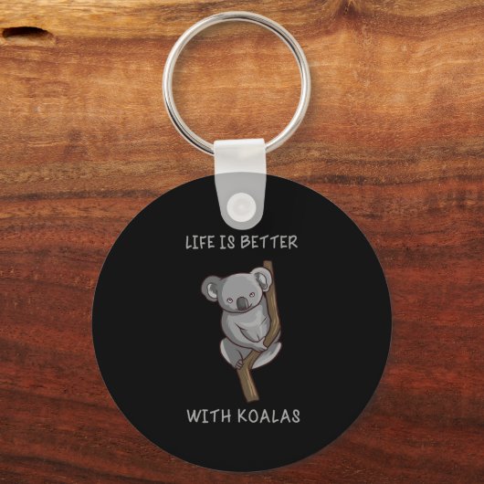 Koala - Het leven is beter met Koalas Sleutelhanger (Voorkant)