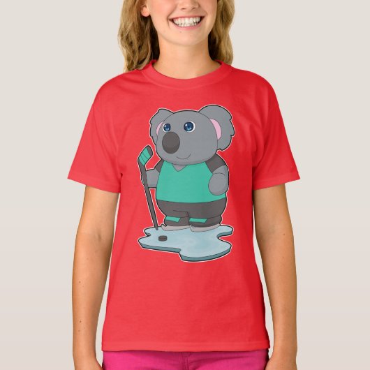 Koala IJshockey stick T-shirt (Voorkant)