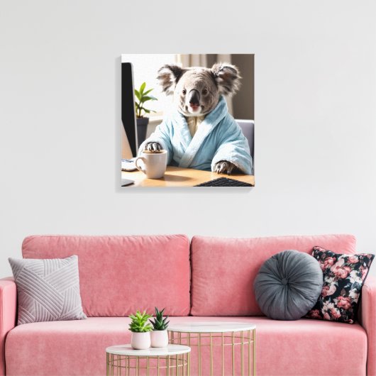 Koala in a Robe Canvas Afdruk (Insitu (Woonkamer))
