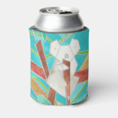 Koala in Boom Originele Abstracte Kunst Blikjeskoeler (Blikje Achterkant)