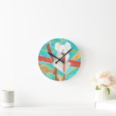 Koala in boom Originele Abstracte Kunst Ronde Klok (Huis)
